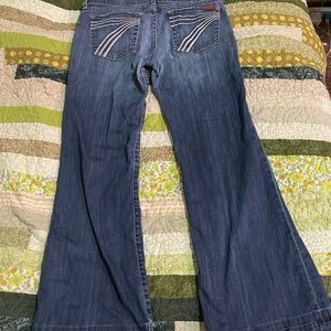7 FAMK Dojo dark wash jeans *FULL LENGTH*